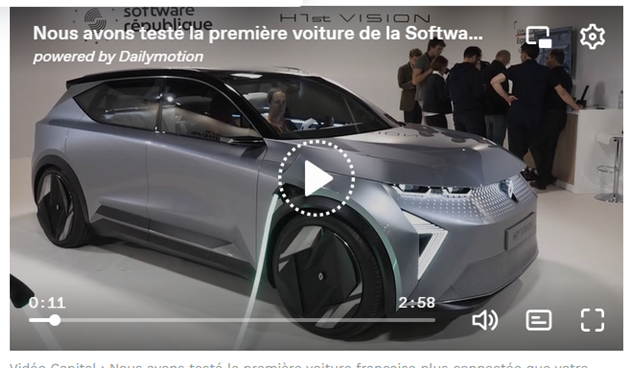 Concept car H1st Vision (pour “Human First Vision”)- le tout 1er prototype conçu par la Software République